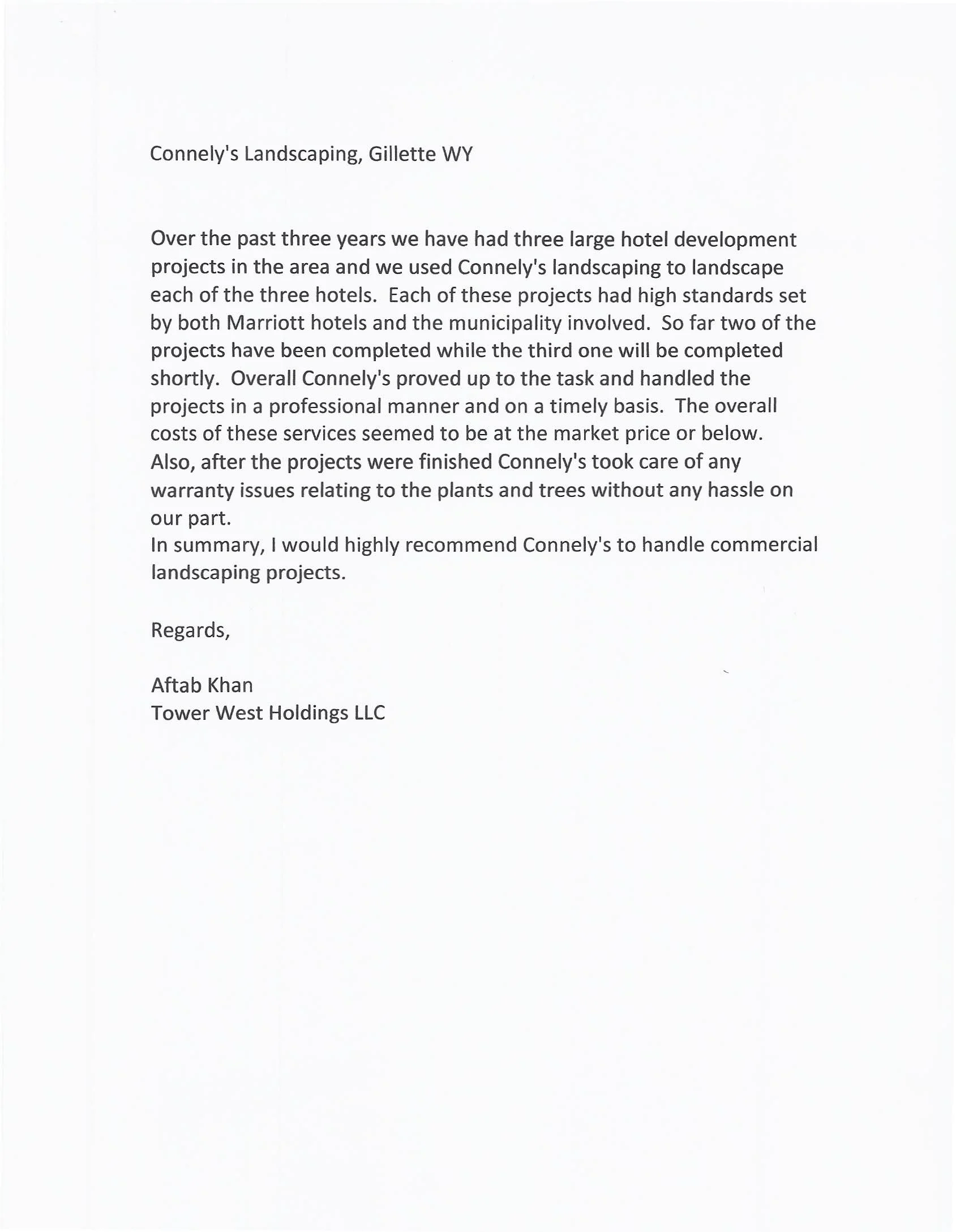 Aftab Khan, Tower West Holdings