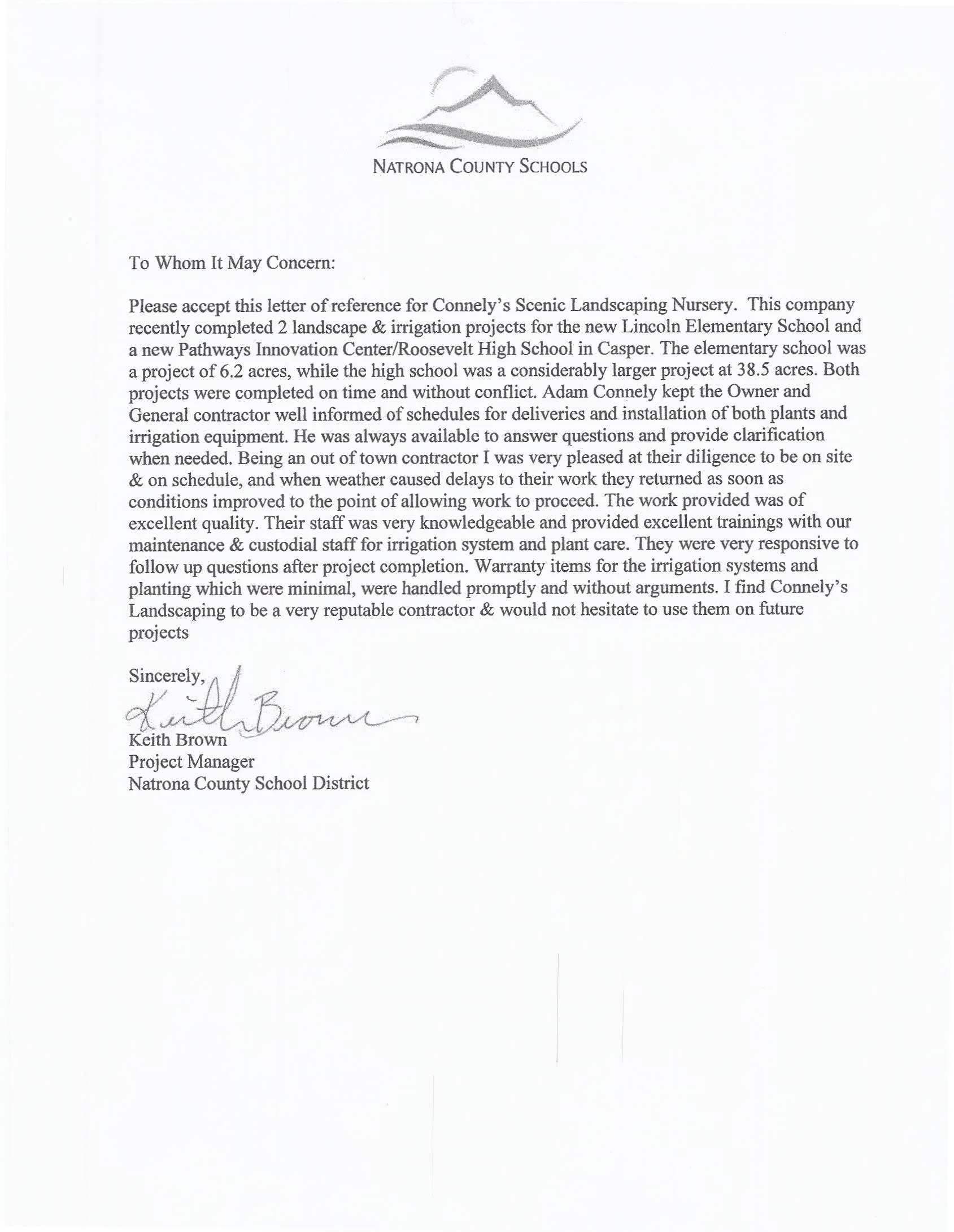 Keith Brown, Natrona County School District